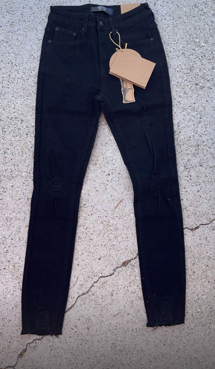 Aura black ripped jean